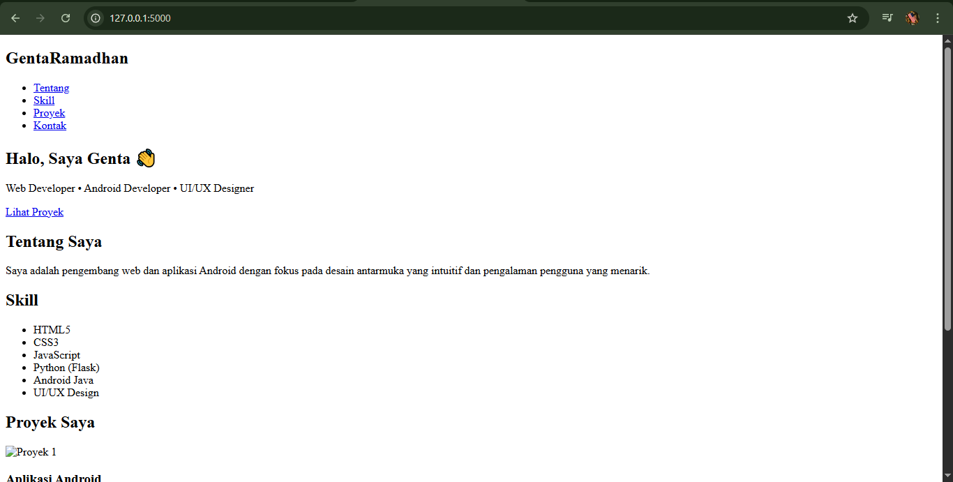 Web Portofolio Flask